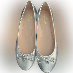 Kate Spade Silver Flat Bailarina Shoes